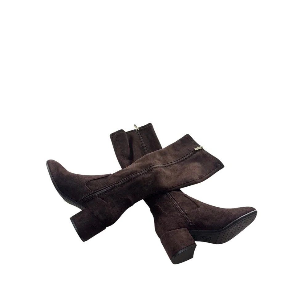 Kenneth Cole‎ Rida Stretch Boots Brown Chic Womens Comfort Size 5.5 NWB Stylish